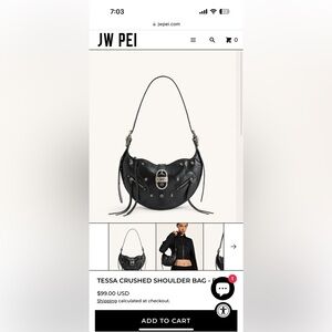 JW Pei Crushed Tessa Shoulder Bag